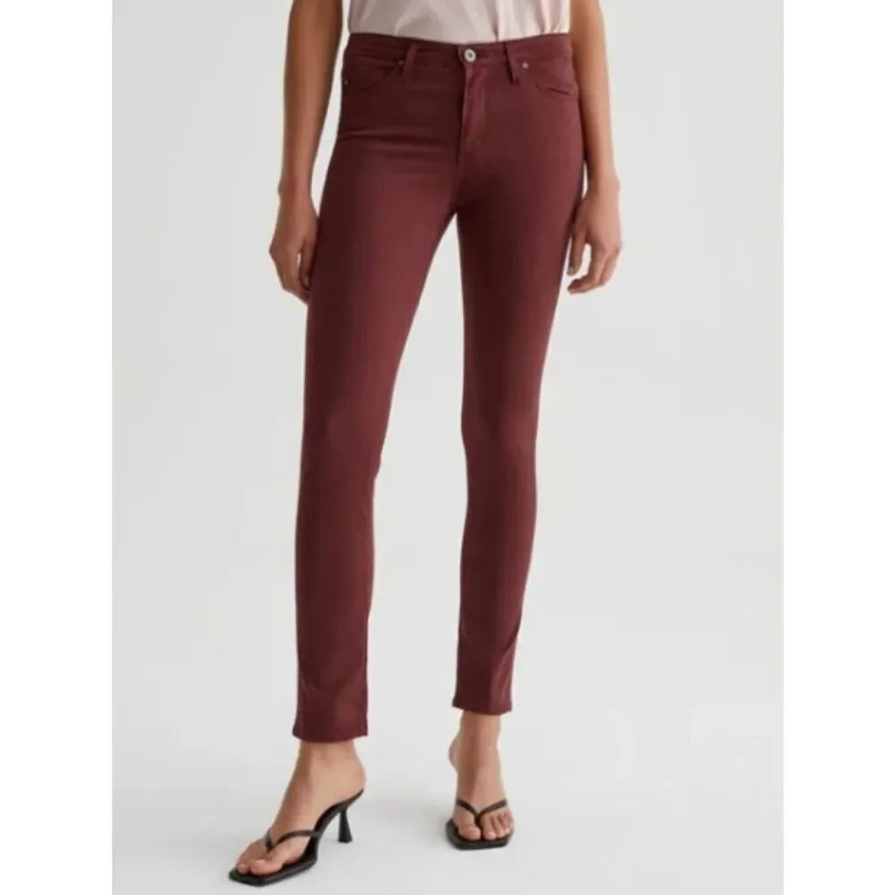 ADRIANO GOLDSCHMIED The Prima Cigarette Leg in Dark Plum in Size 25R